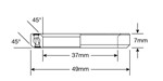 Roulement Enduro ACB 4545 1375 SS - 440c Stainless (Angular Contact) - 37x49x7 (45x45°)